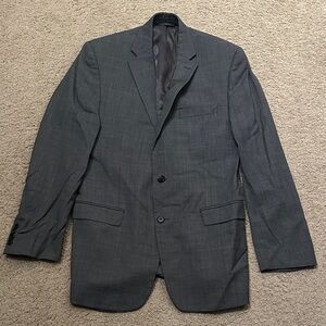 Lauren Ralph Lauren Mens Two-Button Wool Sport Coat Blazer Gray Size 40L